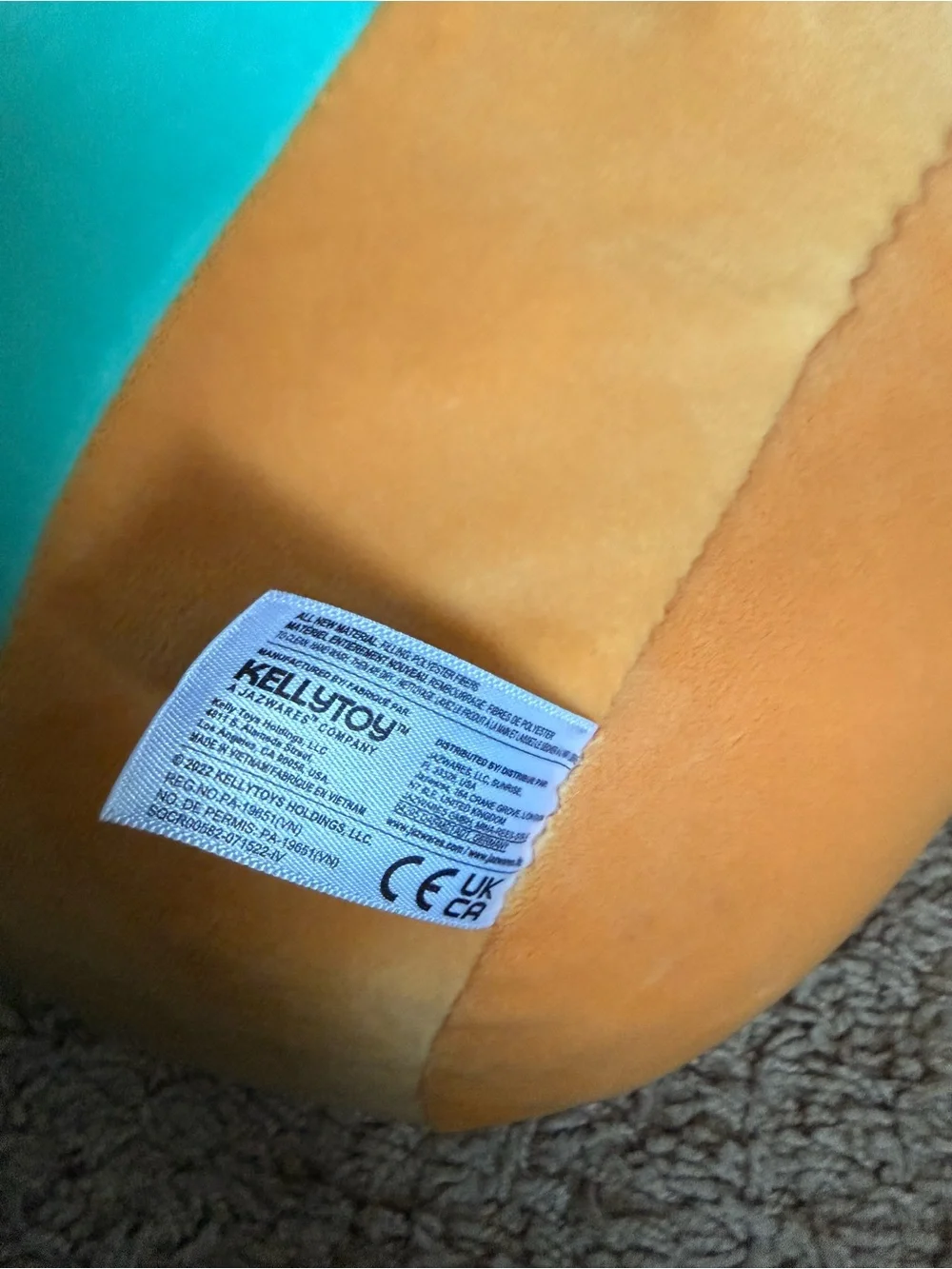 Squishmallows Mint and Peach Peanut Plush